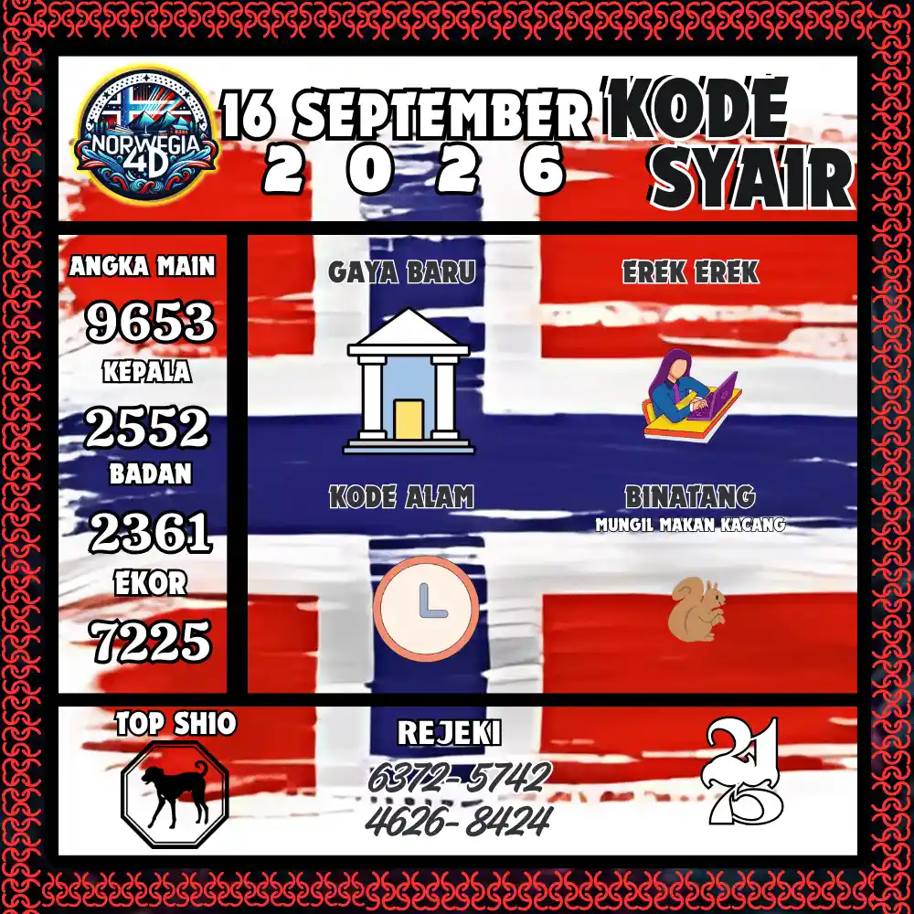 Kode Syair Norwegia4D  Pools - September 2026
