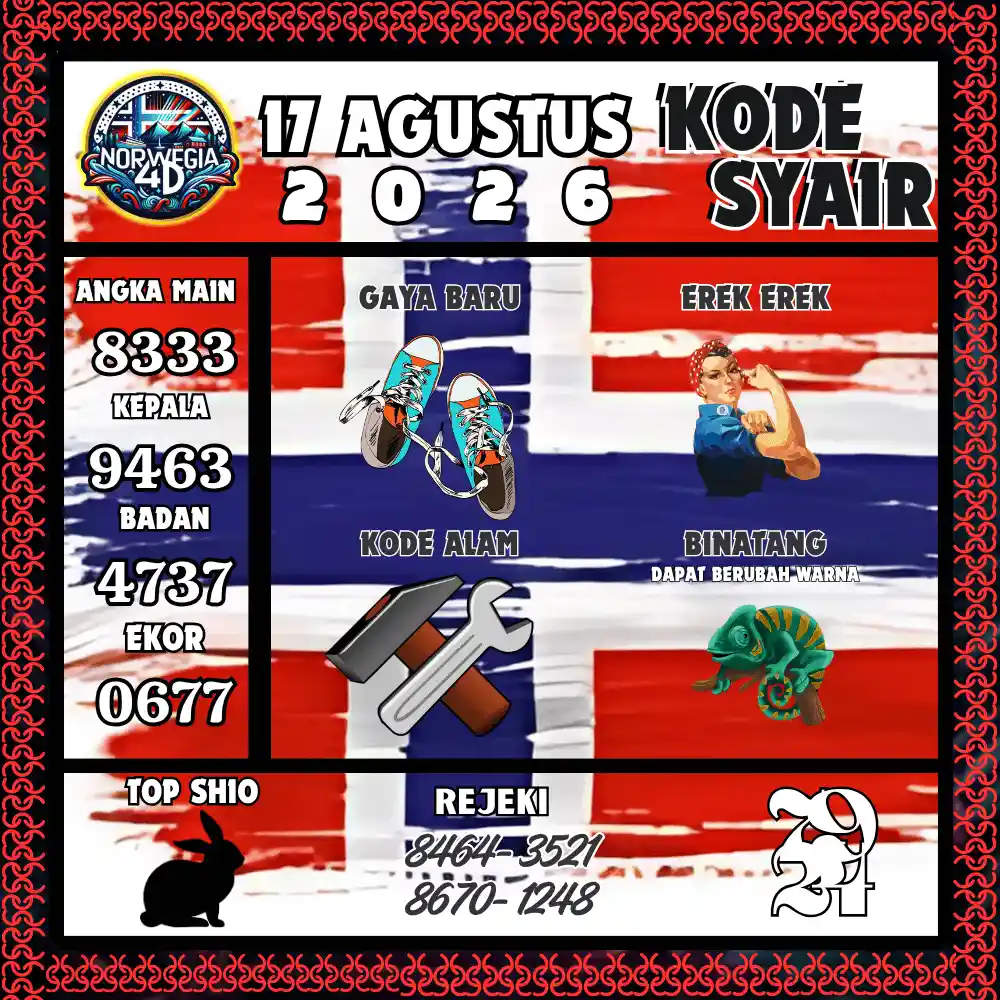 Kode Syair Norwegia4D  Pools - Agustus 2026
