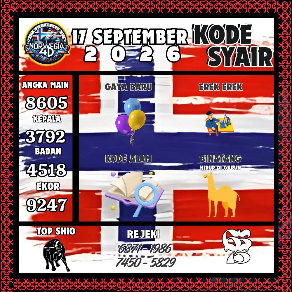 Kode Syair Norwegia4D  Pools - September 2026
