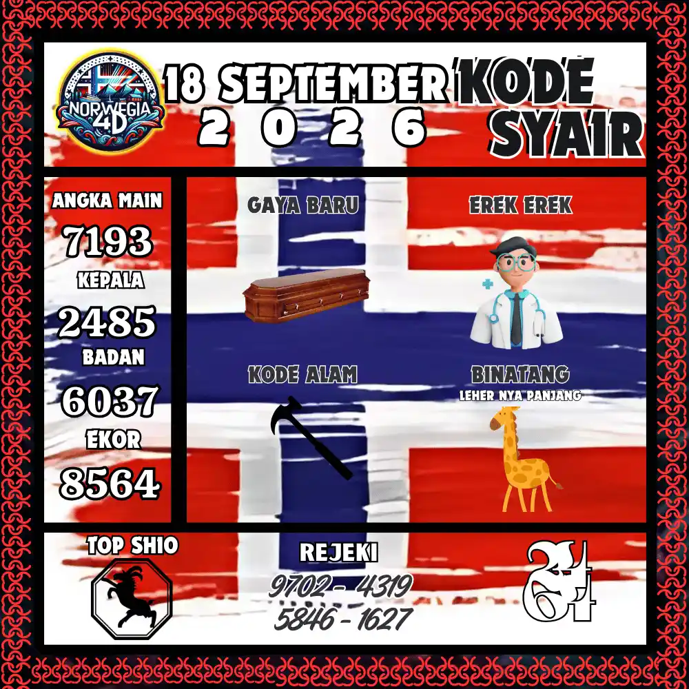 Kode Syair Norwegia4D  Pools - September 2026
