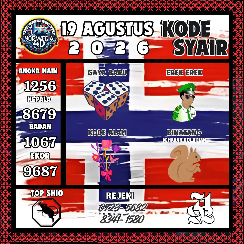 Kode Syair Norwegia4D  Pools - Agustus 2026
