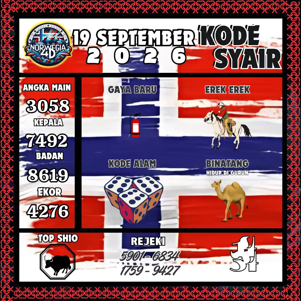 Kode Syair Norwegia4D  Pools - September 2026
