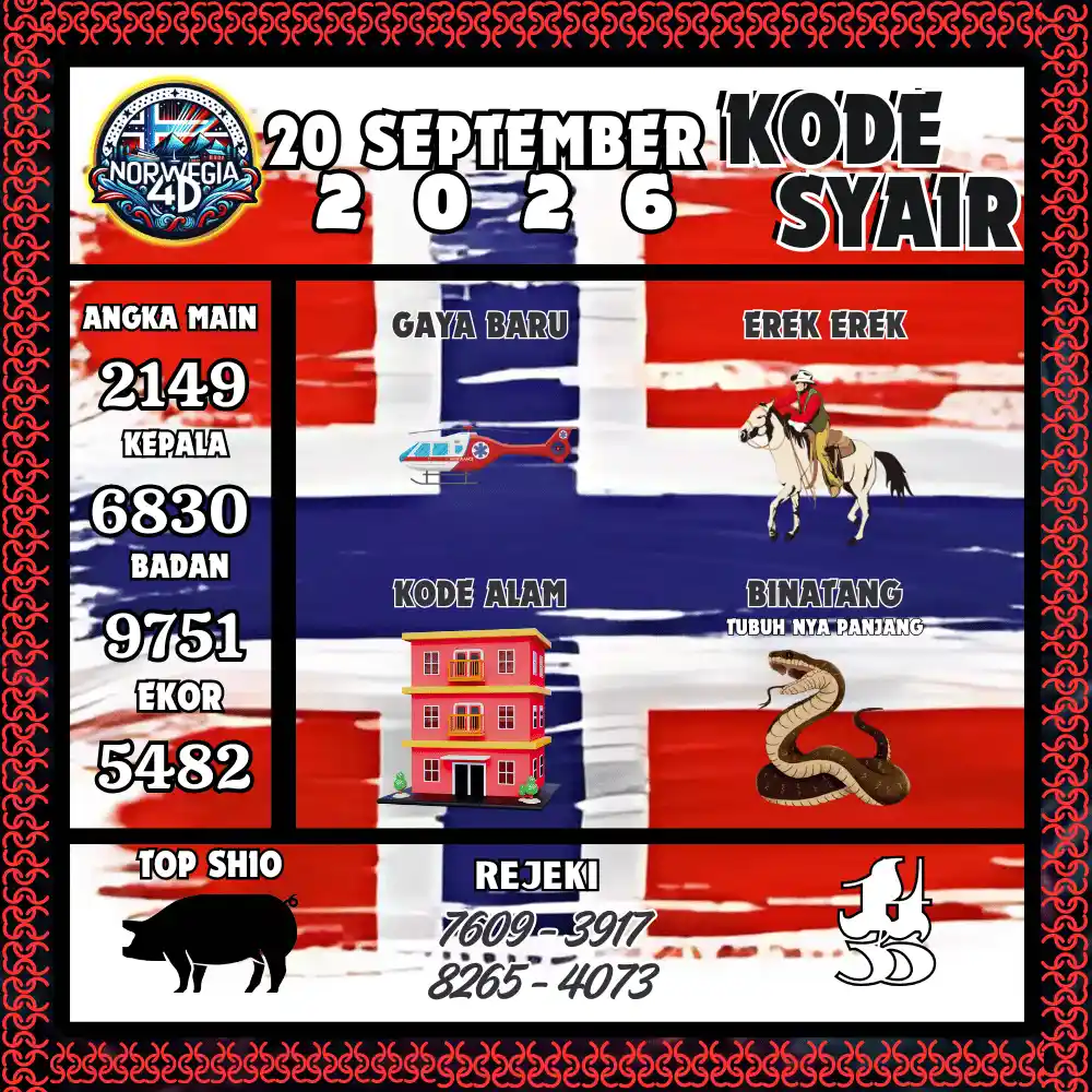 Kode Syair Norwegia4D  Pools - September 2026

