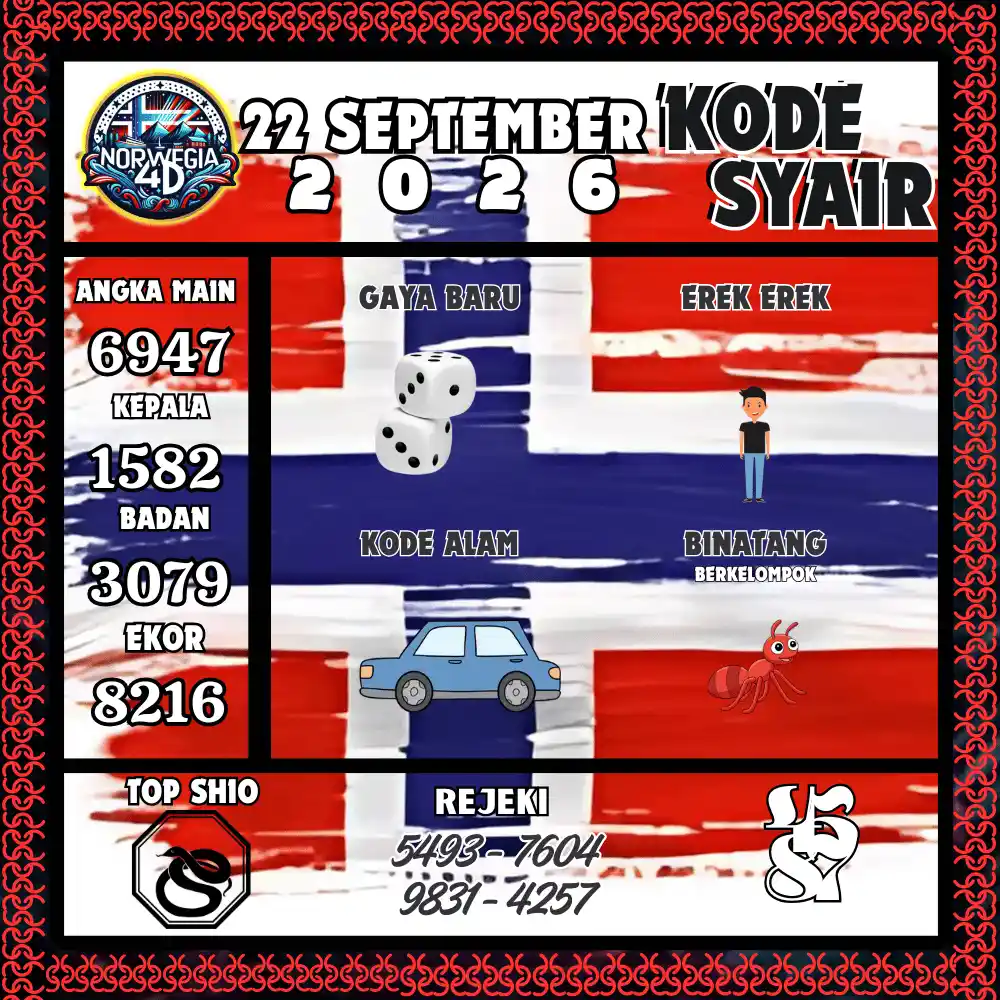 Kode Syair Norwegia4D  Pools - September 2026
