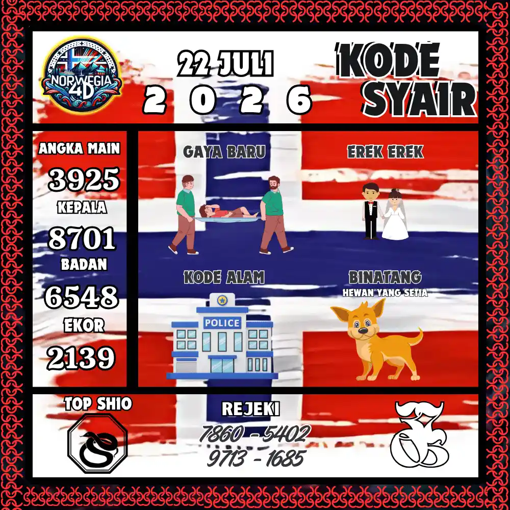 Kode Syair Norwegia4D  Pools - Juli 2026
