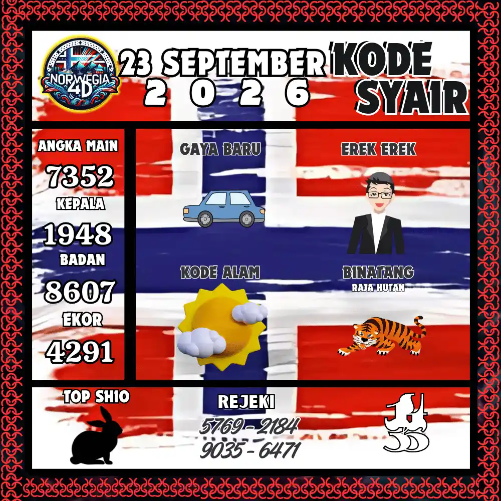 Kode Syair Norwegia4D  Pools - September 2026
