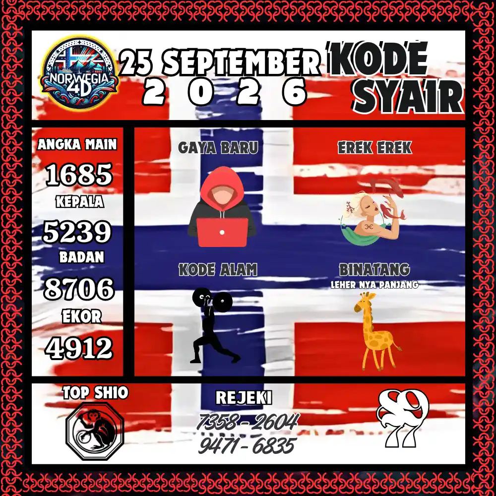 Kode Syair Norwegia4D  Pools - September 2026
