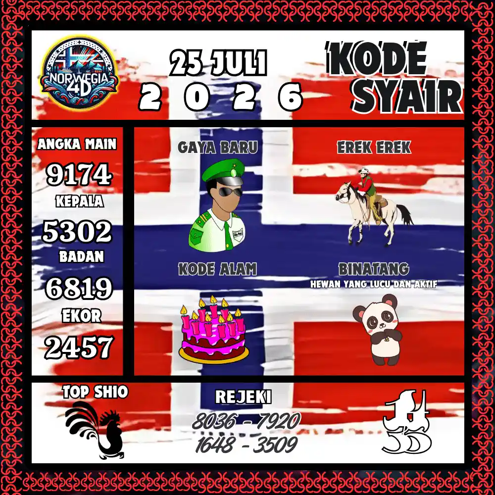 Kode Syair Norwegia4D  Pools - Juli 2026

