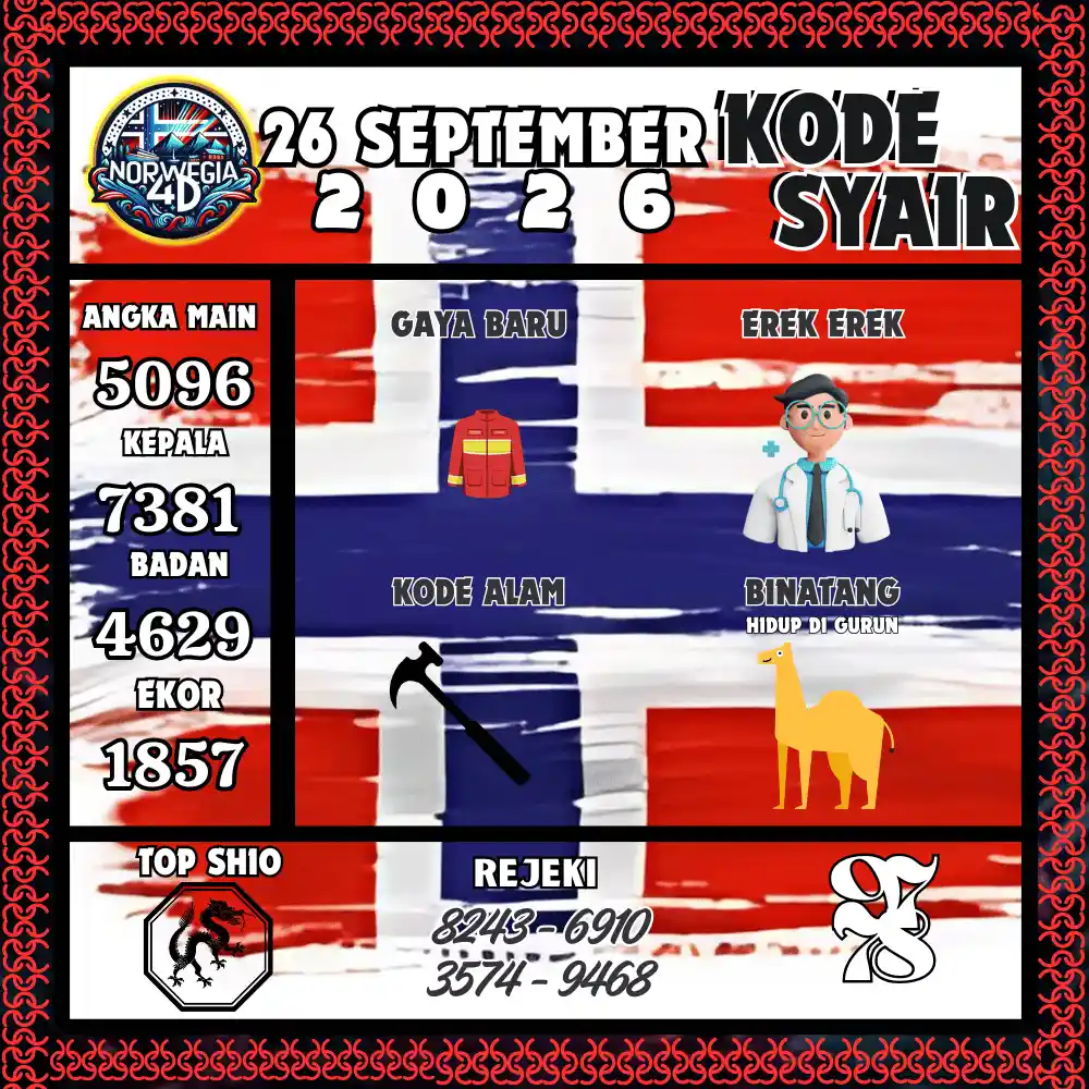 Kode Syair Norwegia4D  Pools - September 2026
