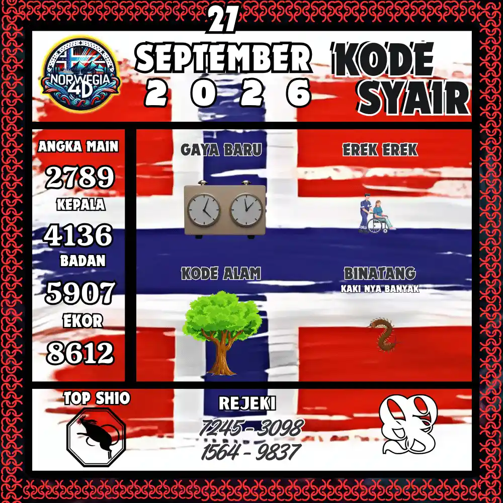 Kode Syair Norwegia4D  Pools - September 2026
