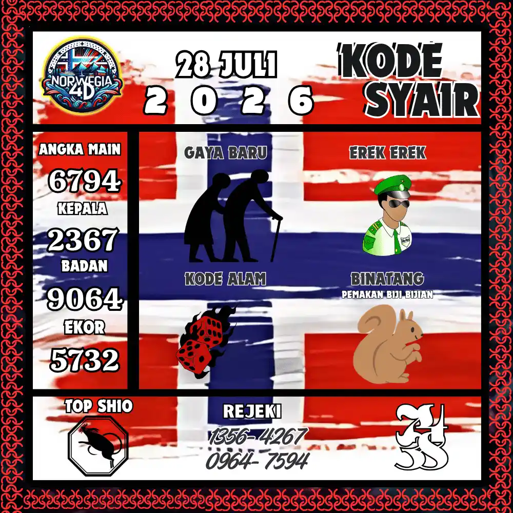 Kode Syair Norwegia4D  Pools - Juli 2026
