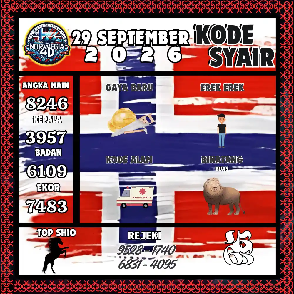 Kode Syair Norwegia4D  Pools - September 2026
