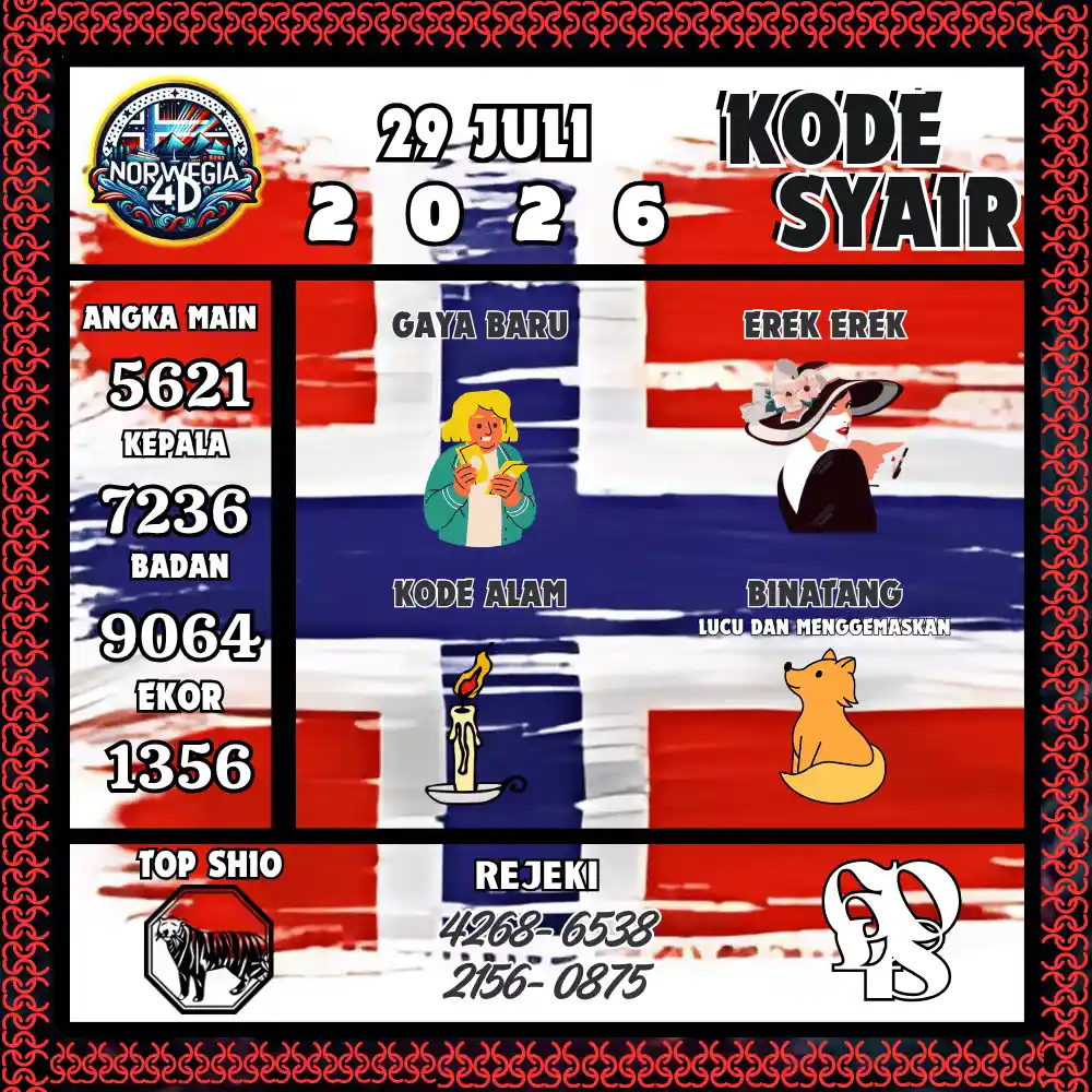 Kode Syair Norwegia4D  Pools - Juli 2026
