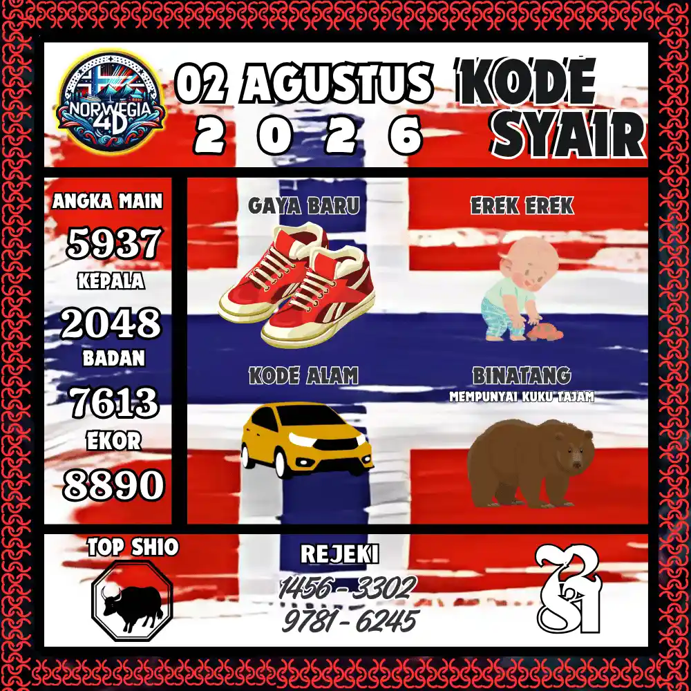 Kode Syair Norwegia4D  Pools - Agustus 2026
