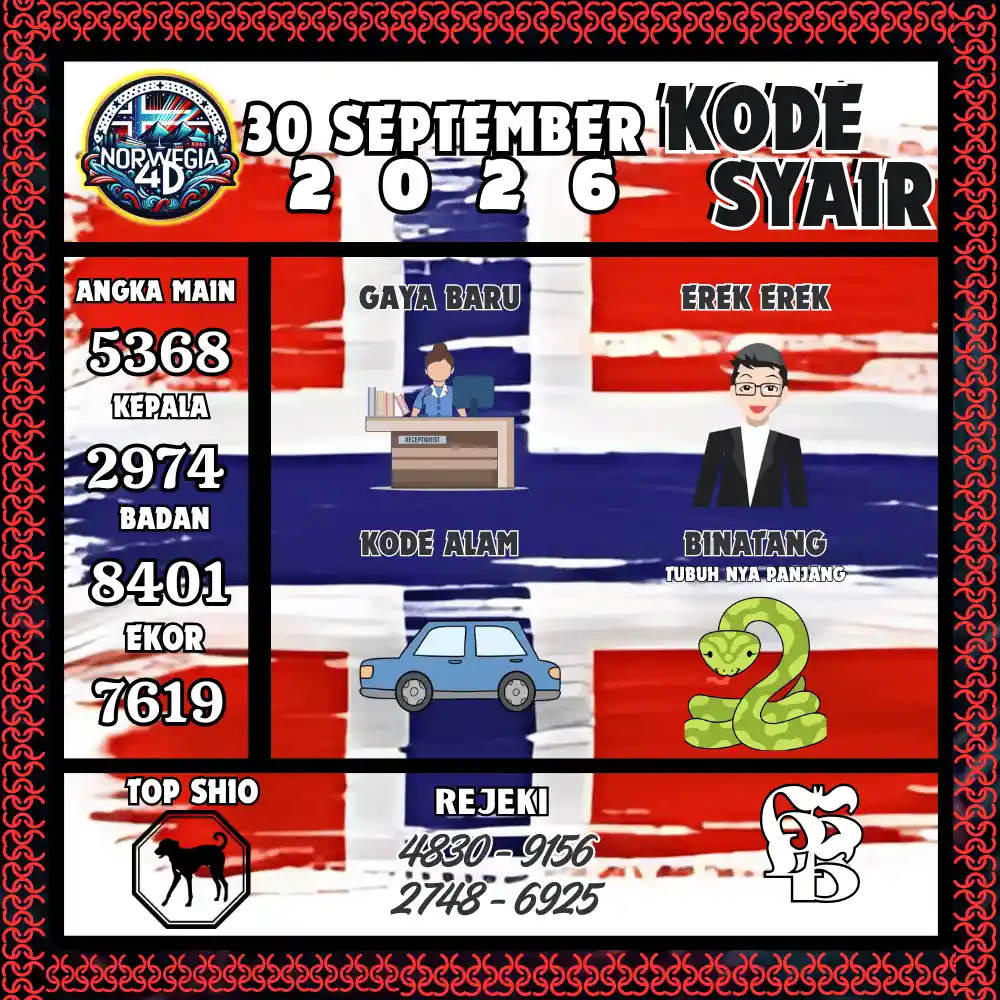 Kode Syair Norwegia4D  Pools - September 2026
