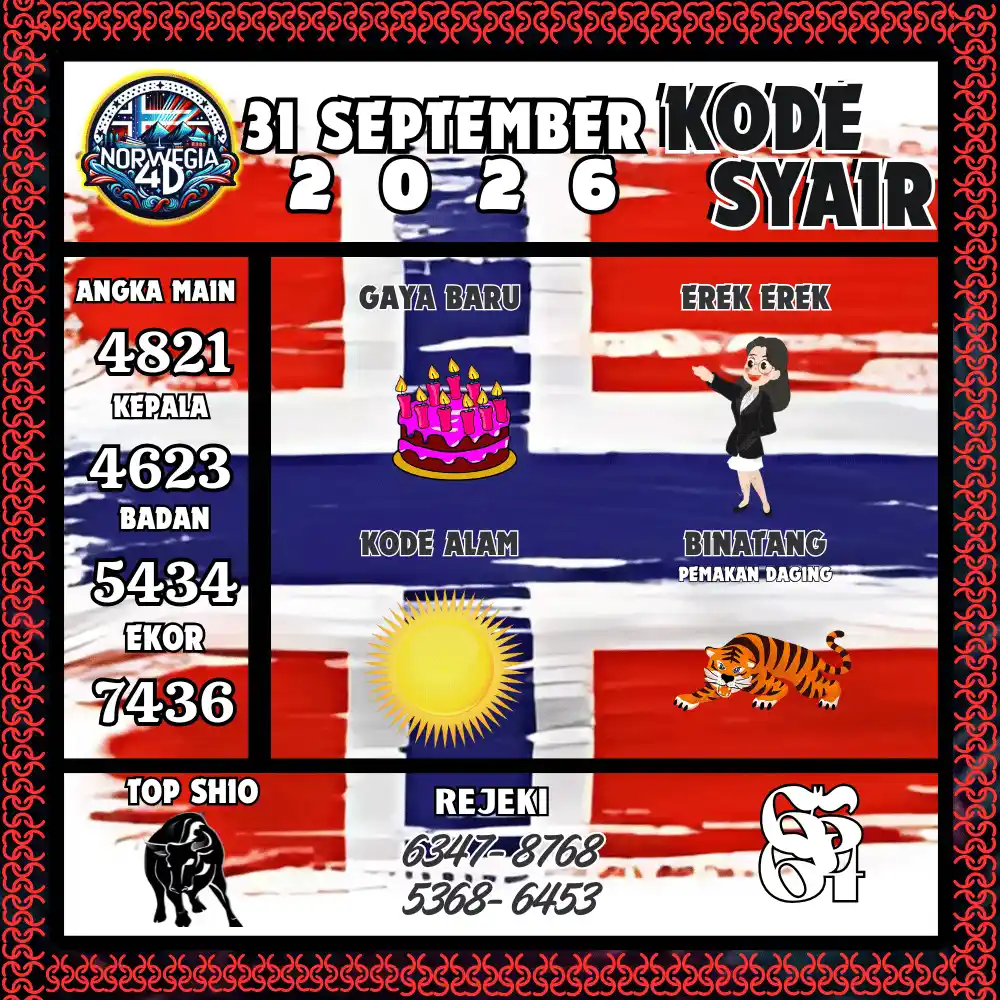 Kode Syair Norwegia4D  Pools - September 2026
