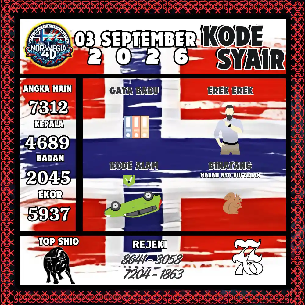 Kode Syair Norwegia4D  Pools - September 2026

