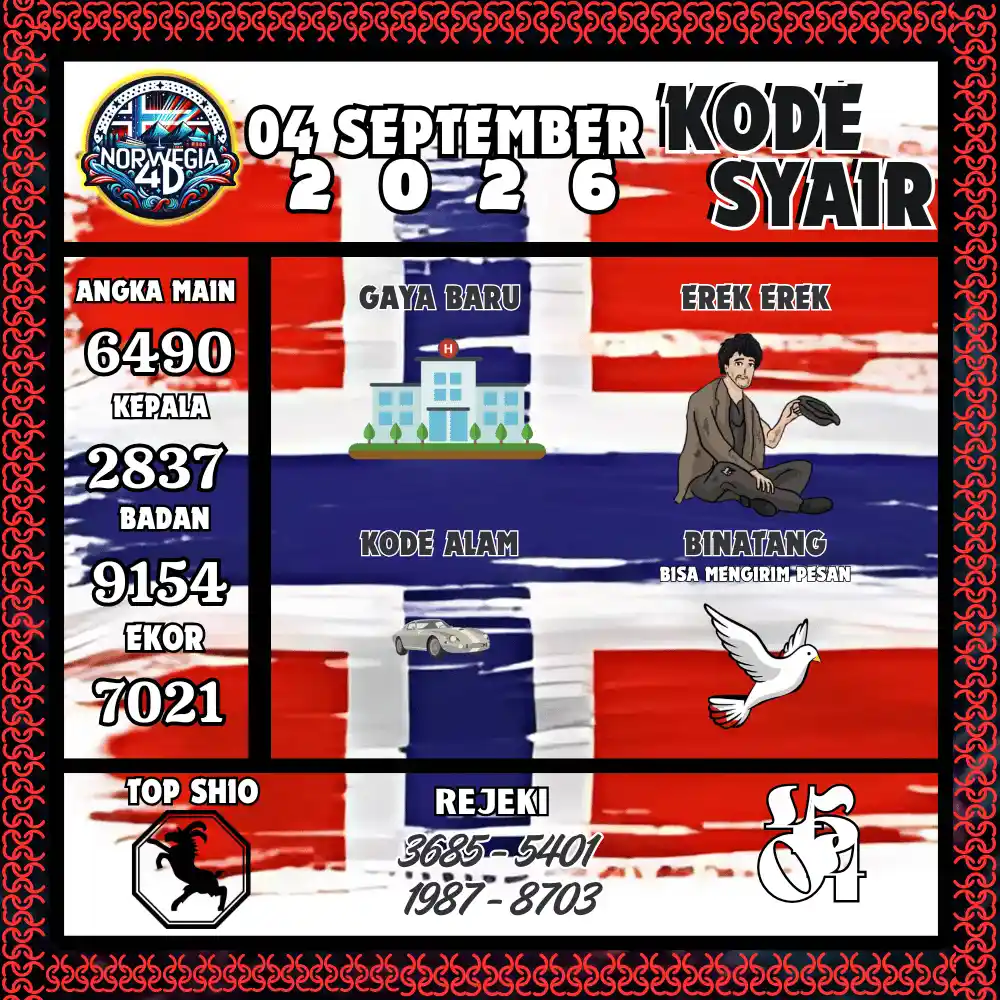 Kode Syair Norwegia4D  Pools - September 2026
