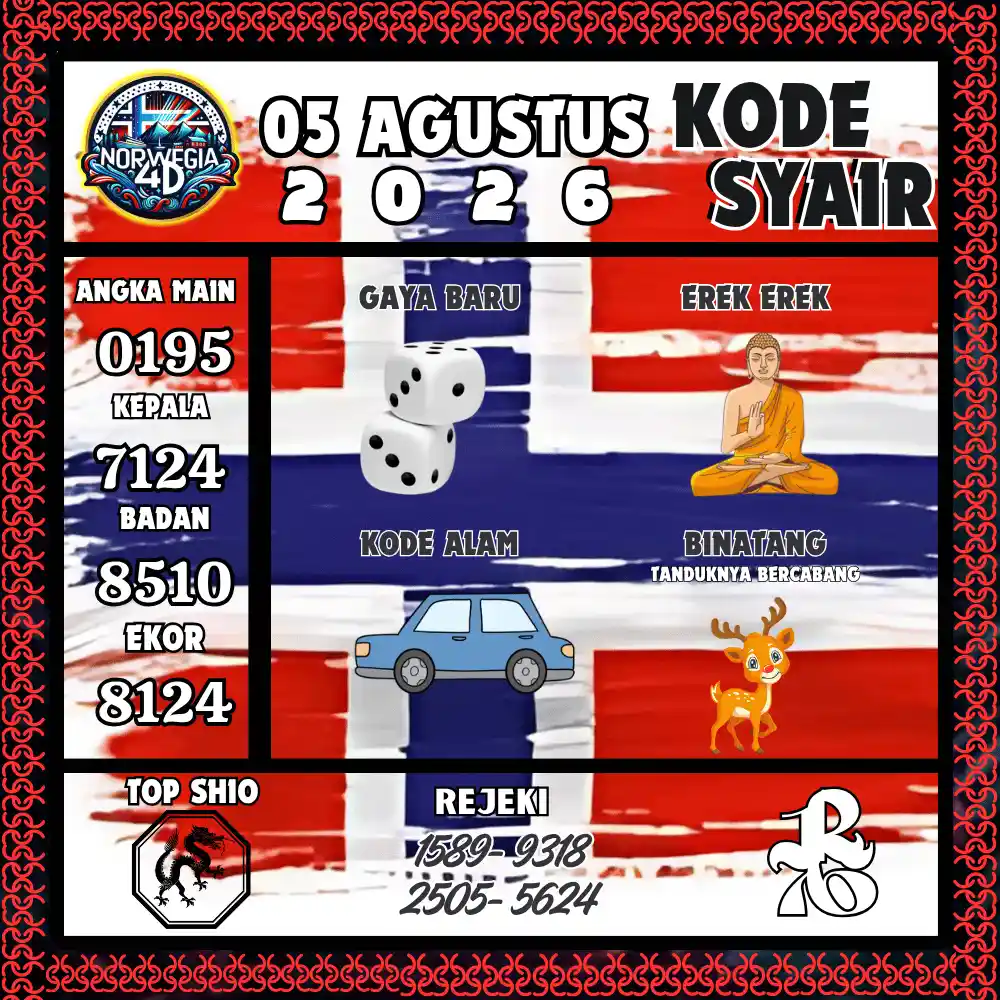 Kode Syair Norwegia4D  Pools - Agustus 2026
