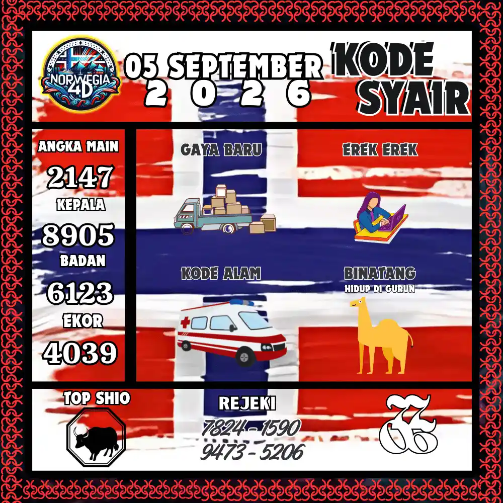 Kode Syair Norwegia4D  Pools - September 2026
