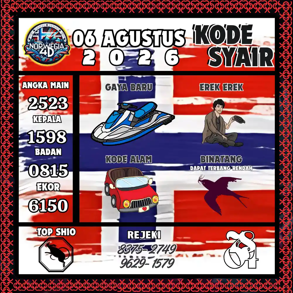 Kode Syair Norwegia4D  Pools - Agustus 2026
