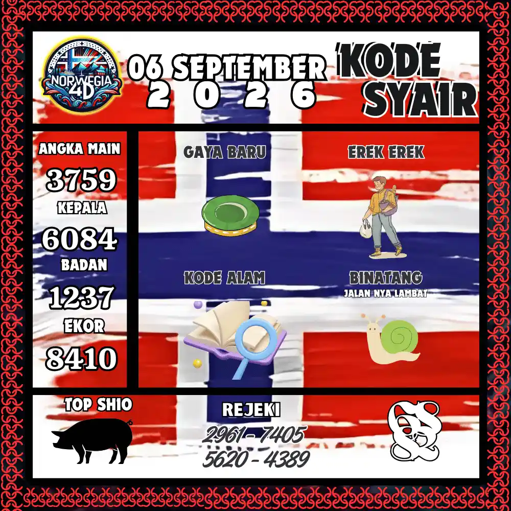 Kode Syair Norwegia4D  Pools - September 2026
