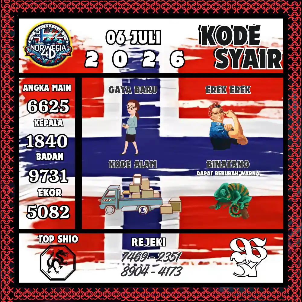 Kode Syair Norwegia4D  Pools - Juli 2026
