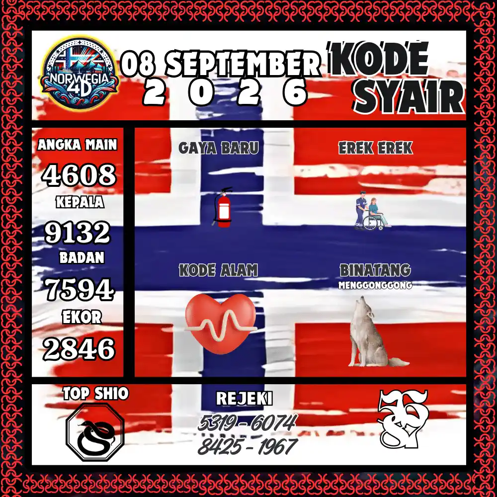 Kode Syair Norwegia4D  Pools - September 2026
