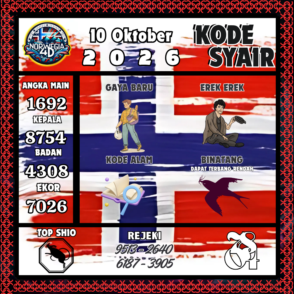 Kode Syair Norwegia4D Pools 10 Oktober 2026