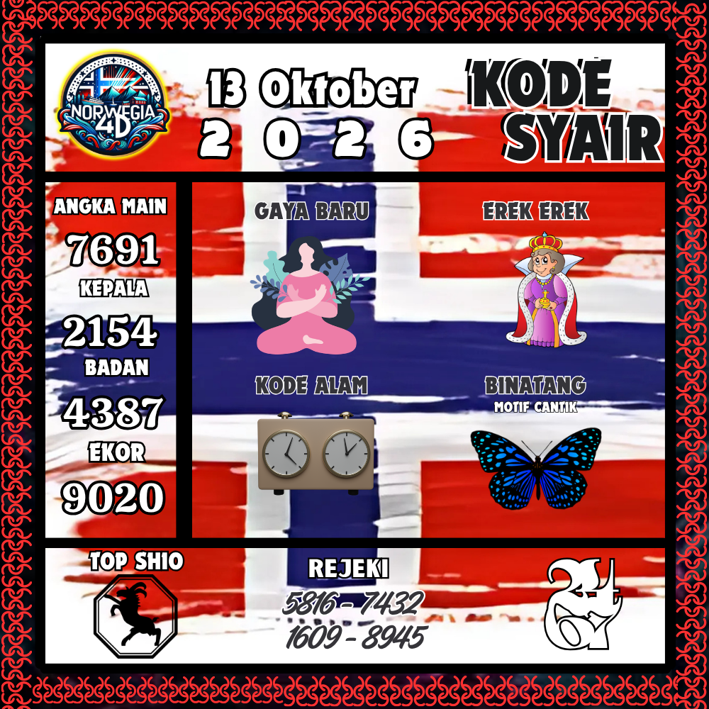 Kode Syair Norwegia4D Pools 13 Oktober 2026