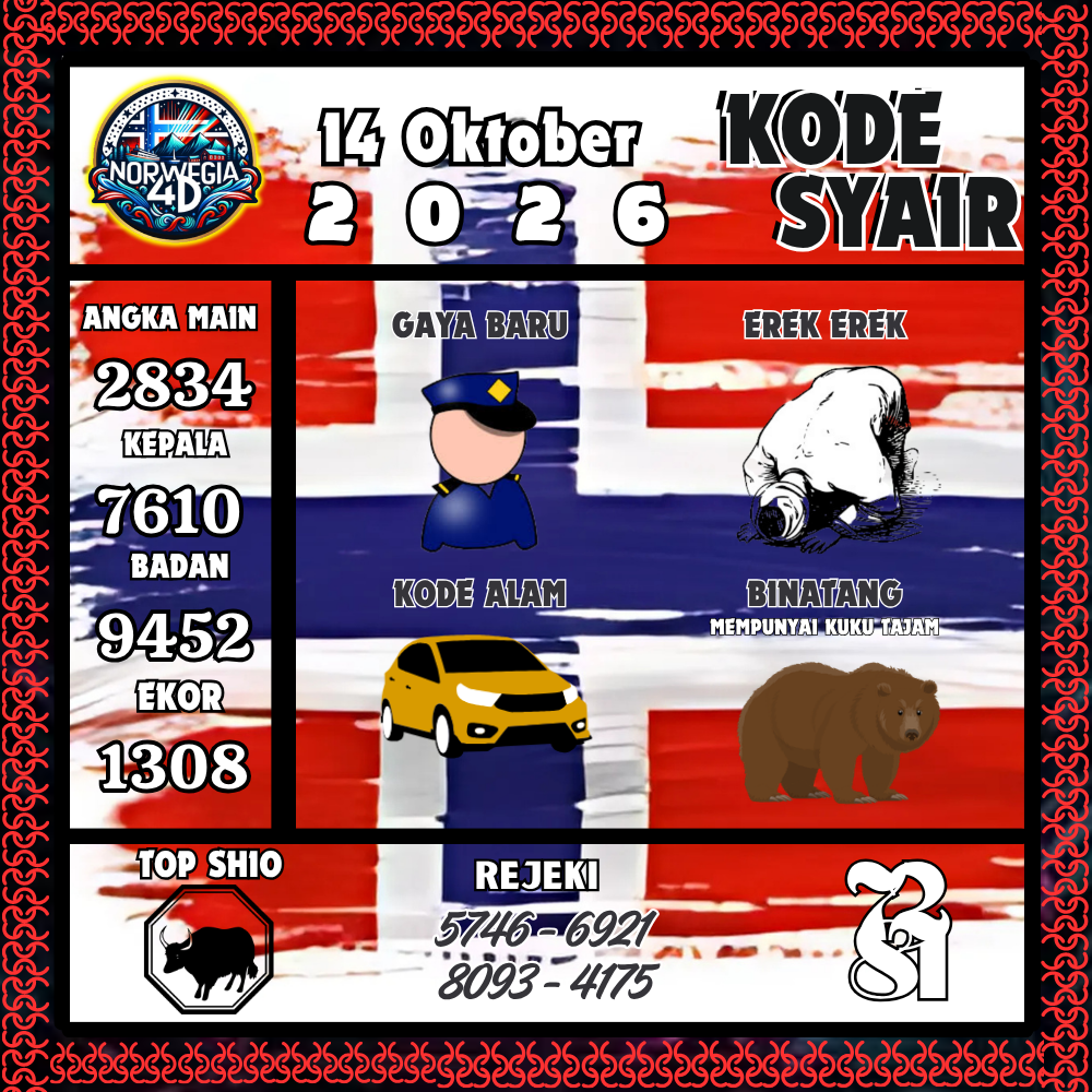 Kode Syair Norwegia4D Pools 14 Oktober 2026