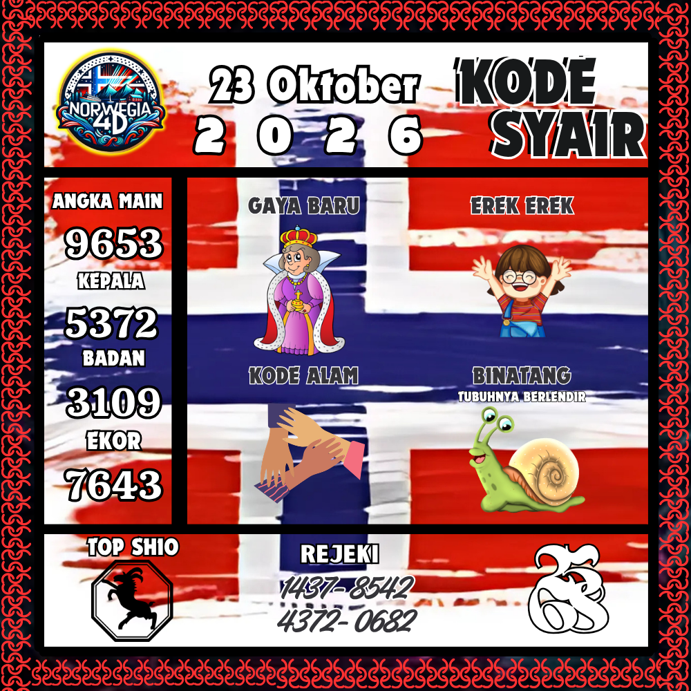 Kode Syair Norwegia4D Pools 23 Oktober 2026
