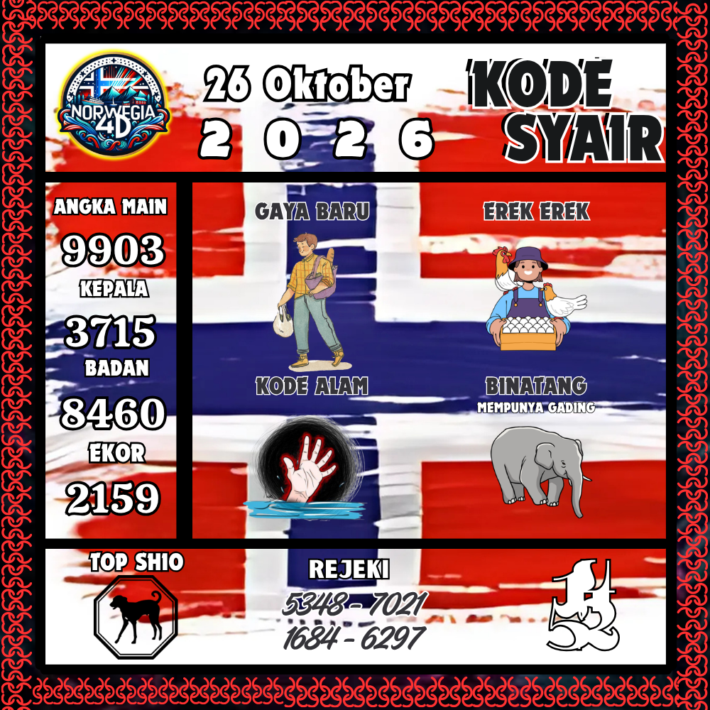 Kode Syair Norwegia4D Pools 26 Oktober 2026
