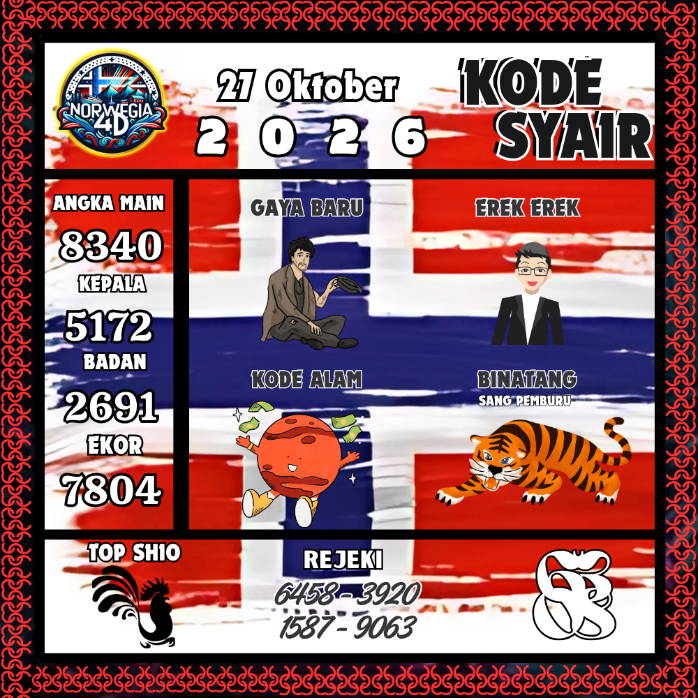 Kode Syair Norwegia4D Pools 27 Oktober 2026