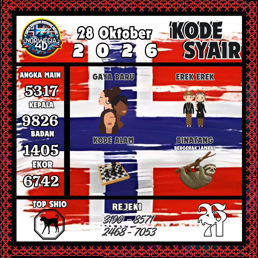 Kode Syair Norwegia4D Pools 28 Oktober 2026