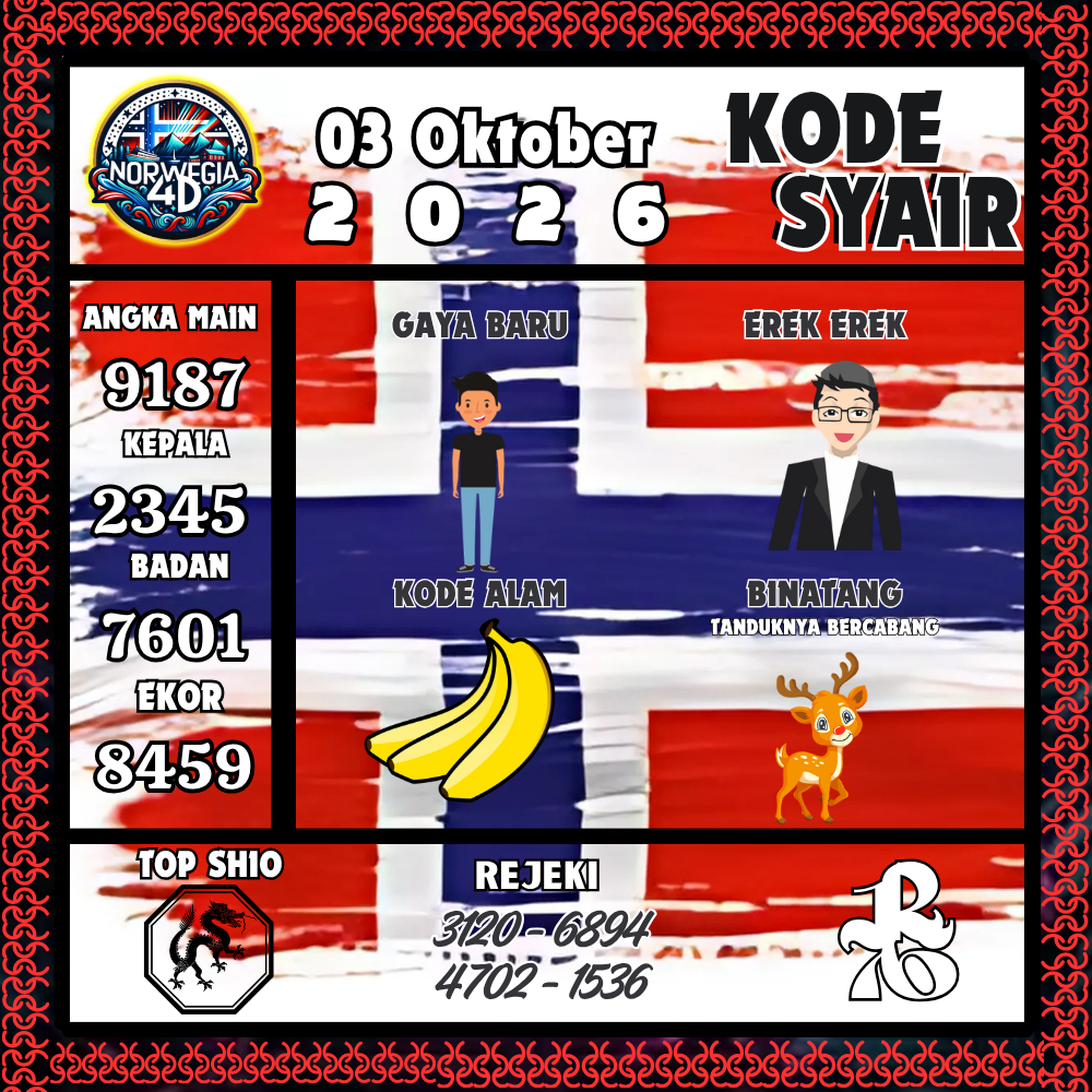 Kode Syair Norwegia4D Pools 03 Oktober 2026