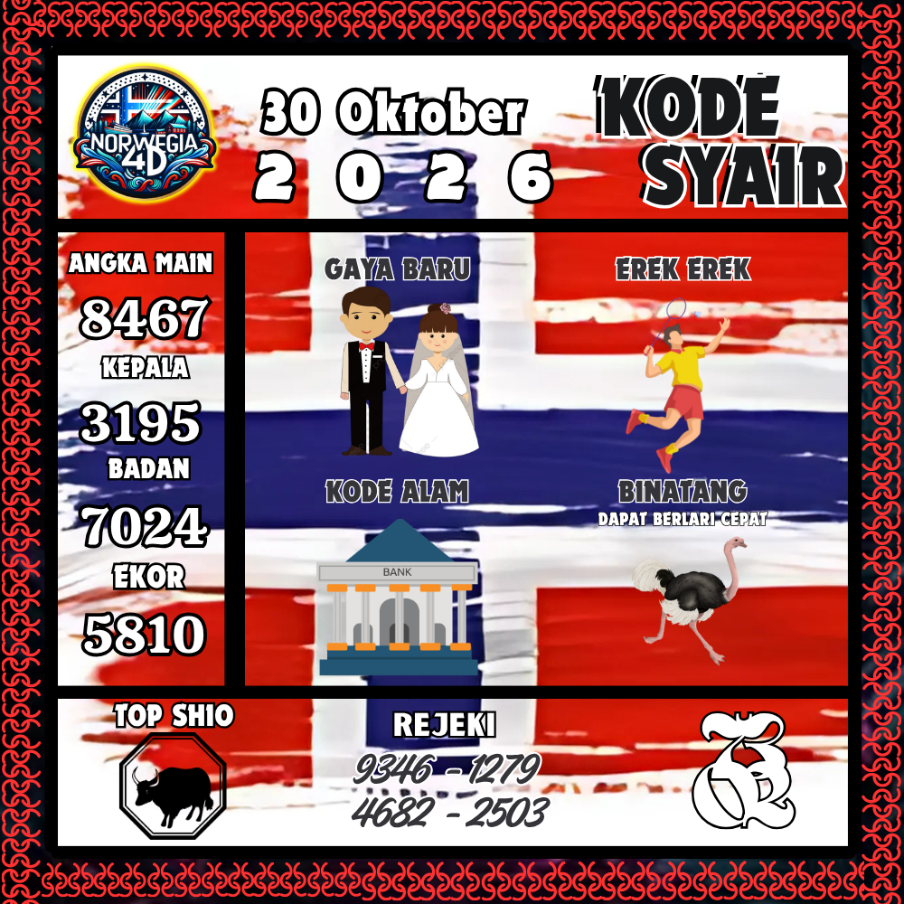 Kode Syair Norwegia4D Pools 30 Oktober 2026