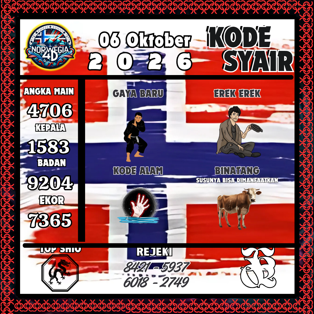 Kode Syair Norwegia4D Pools 06 Oktober 2026