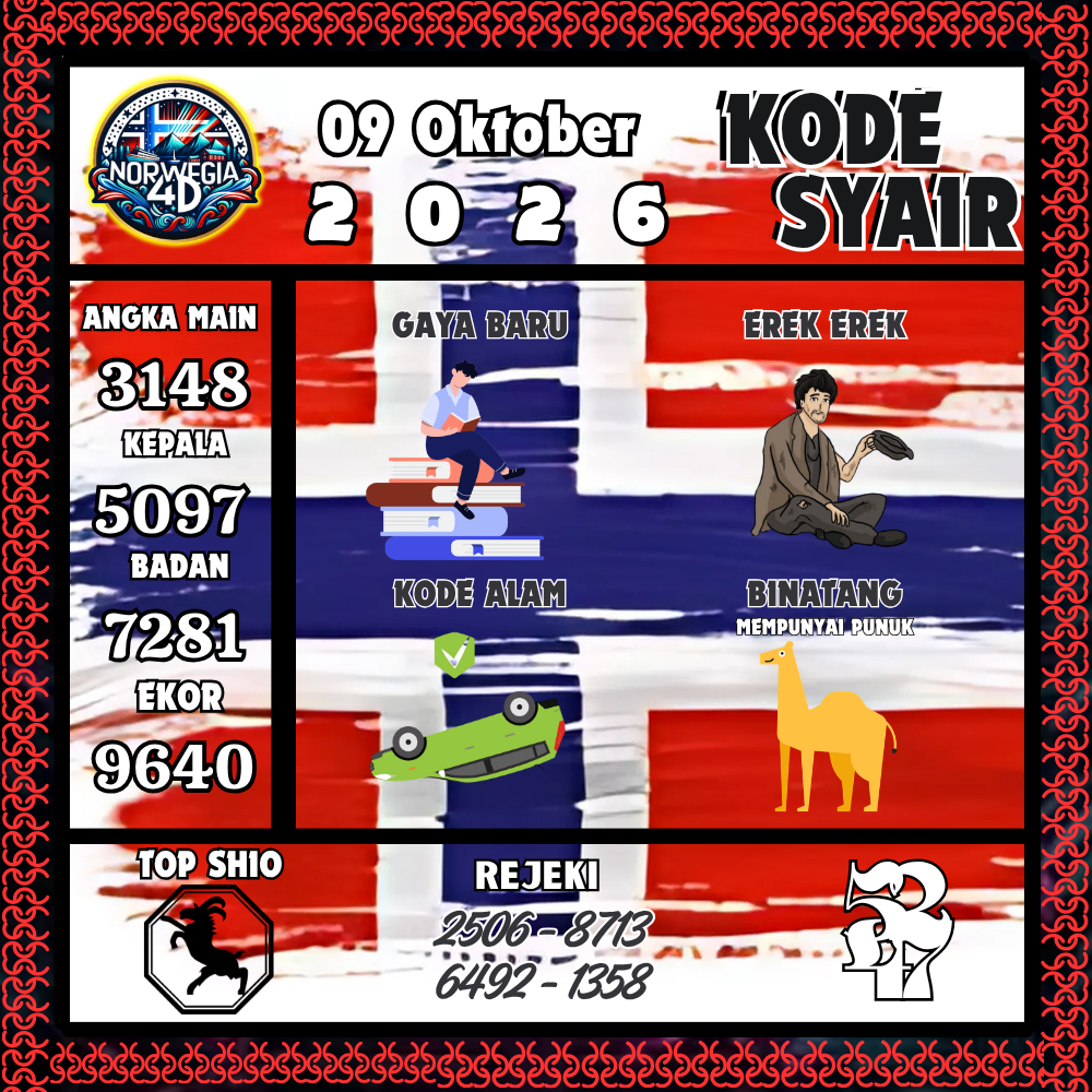 Kode Syair Norwegia4D Pools 09 Oktober 2026