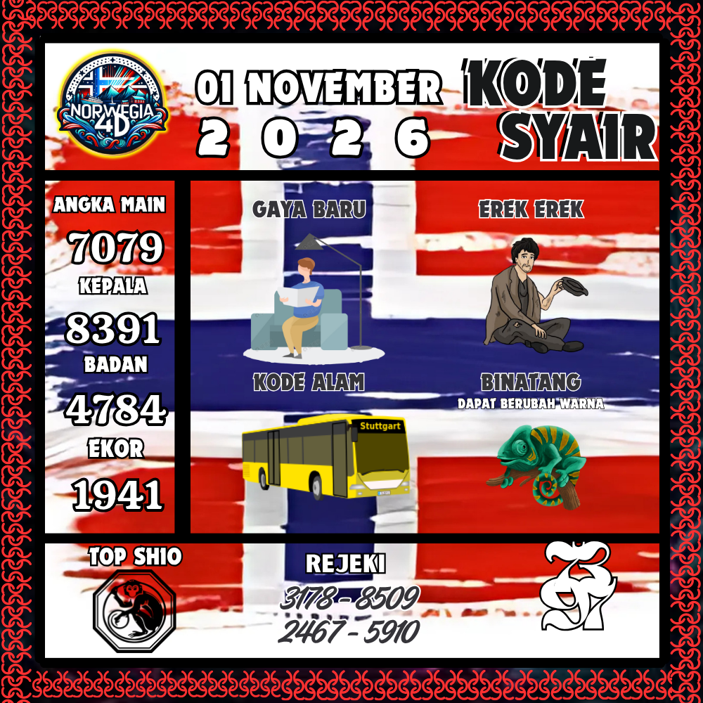 Kode Syair Norwegia4D Pools 01 November 2026
